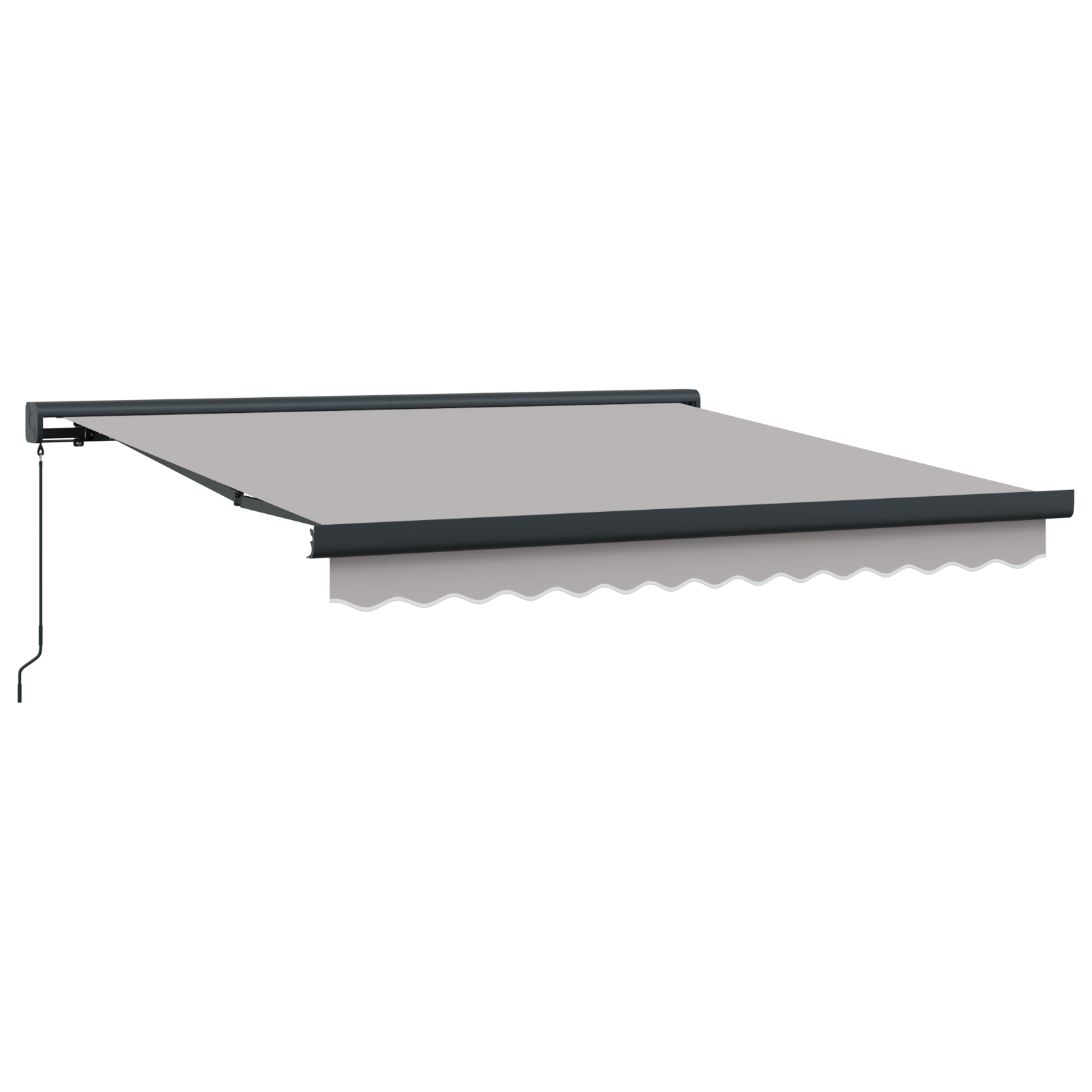 Manuel Udtækkelig Markise Lysegrå 300x250 Cm&&markise Udskiftningsstof til 3x2,5 M Ramme Lysegrå - billede 2