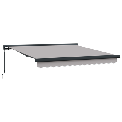 Manuel Udtækkelig Markise Lysegrå 300x250 Cm&&markise Udskiftningsstof til 3x2,5 M Ramme Lysegrå - billede 2