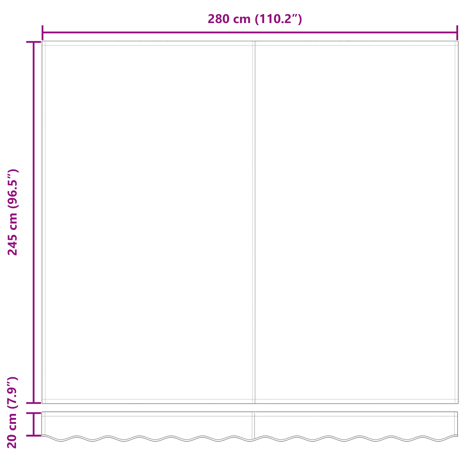 Automatisk Utrækkelig Markise i Grøn og Gul 300 X 250 Cm - billede 11