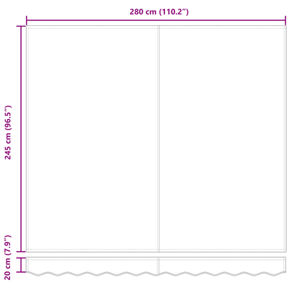 Automatisk Utrækkelig Markise i Grøn og Gul 300 X 250 Cm - billede 11
