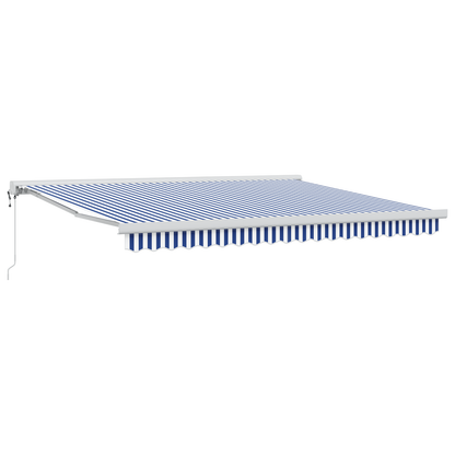Manuel Udtækkelig Markise Blå og Hvid 350x250 Cm - billede 2