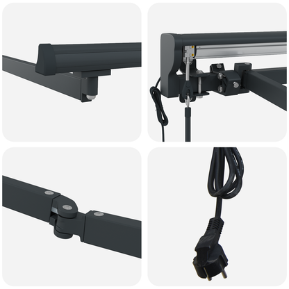 Automatisk Utrækkelig Markise Blå og Hvid 350x250 Cm - billede 10