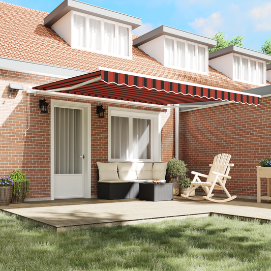 Automatisk Utrækkelig Markise Antracitgrå 350x250 Cm - hovedbillede