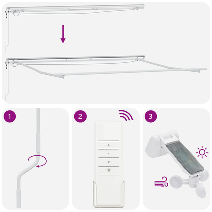 Automatisk Utrækkelig Markise i Antracit 350 X 250 Cm - billede 11