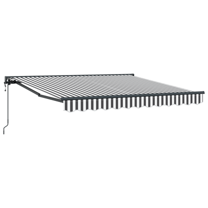 Utrækkelig Markise Anthracit og Hvid 350x250 Cm - billede 2