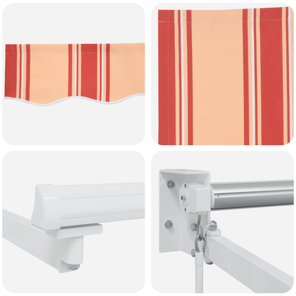 Manuel Utrækkelig Markise Gul og Orange 350x250 Cm - billede 8