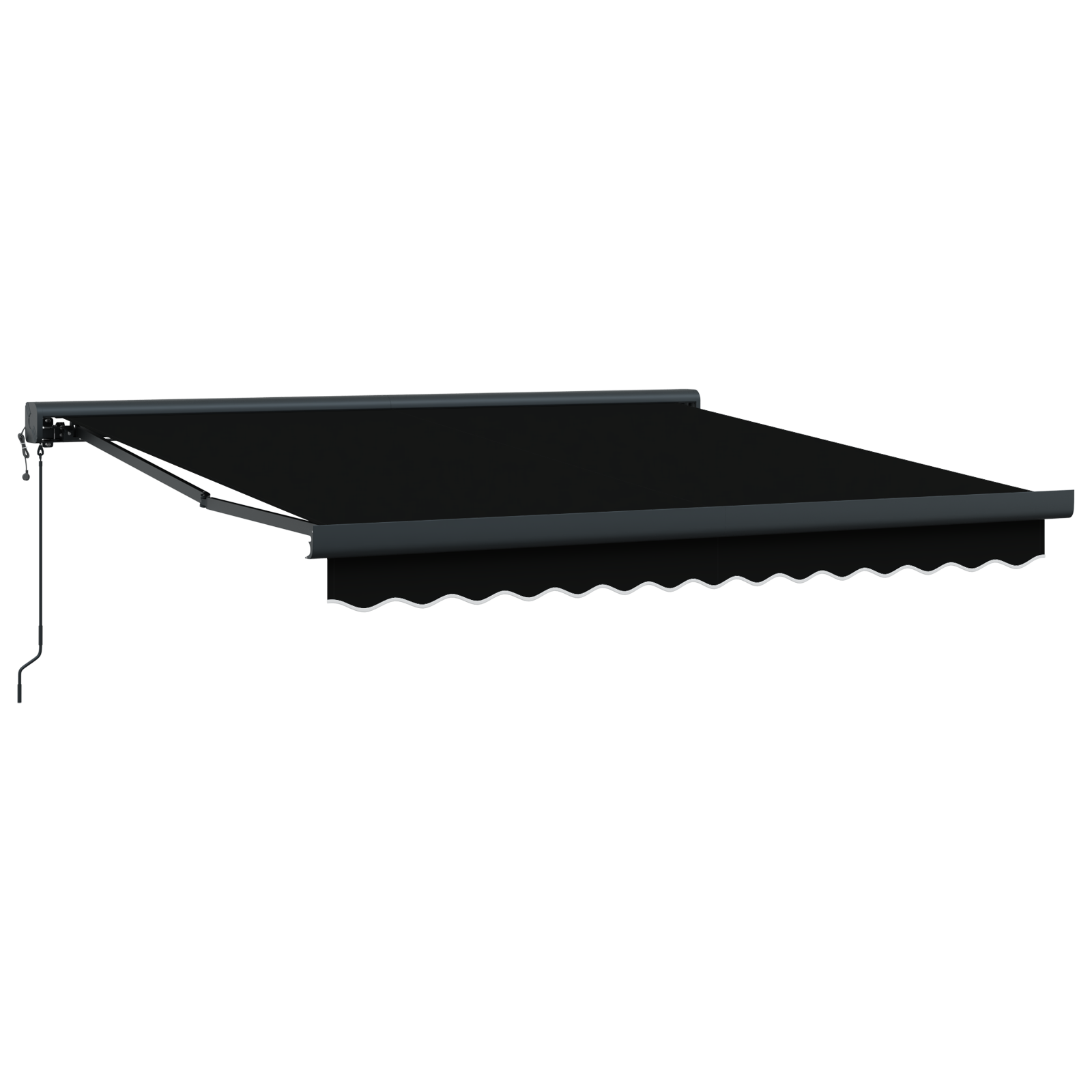 Automatiske Utrækkelige Markise Sort 350x250 Cm - billede 5
