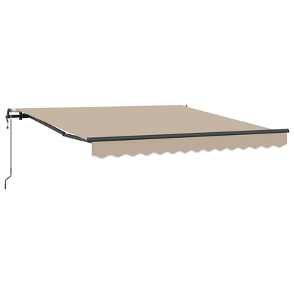 Automatisk Udtækkelig Markise Beige 350x250 Cm&&markise Erstatningsstof til 3.5x2.5 M Ramme Beige - billede 5