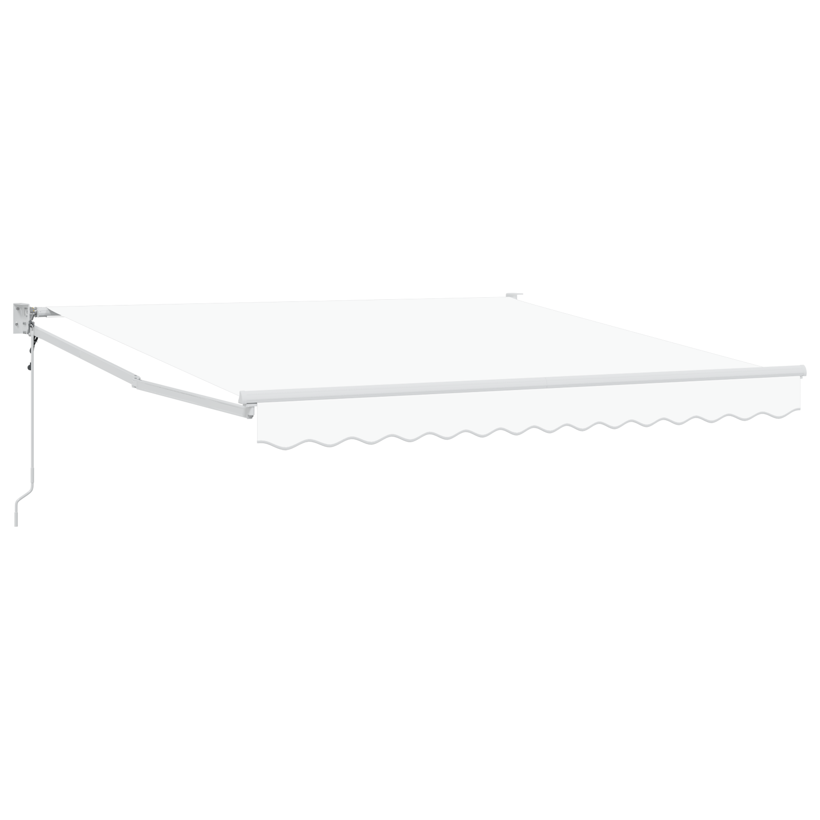 Automatisk Udtækkelig Markise Hvid 350x250 Cm&&markise Erstatningsstof til 3.5x2.5 M Ramme Hvid - billede 2