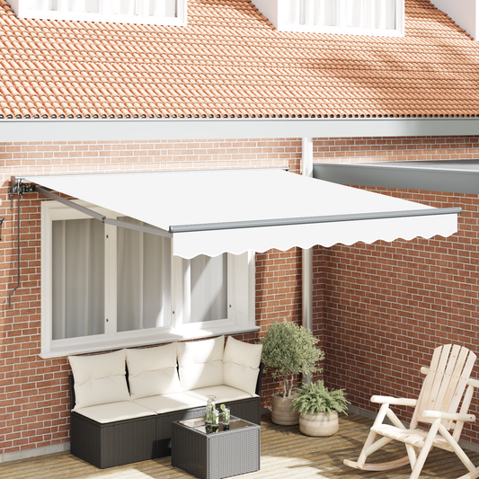 Utrækkelig Markise Hvid 350x250 Cm - hovedbillede