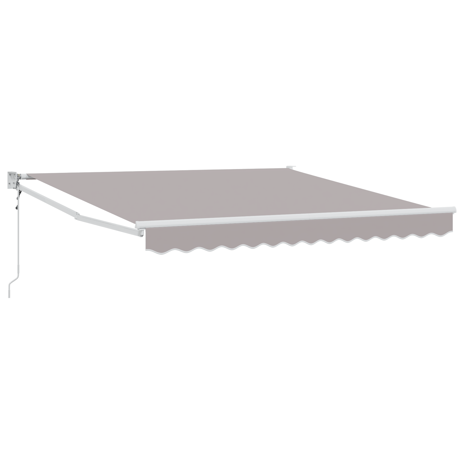 Automatisk Udtækkelig Markise Lys Grå 350x250 Cm&&markise Erstatningsstof til 3.5x2.5 M Ramme Lys Grå - billede 2