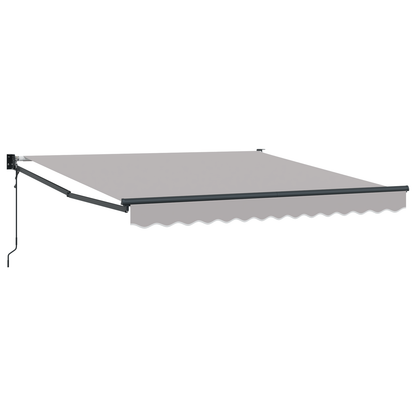 Automatisk Udtækkelig Markise Lys Grå 350x250 Cm&&markise Udskiftningsstof til 3.5x2.5 M Ramme Lys Grå - billede 2