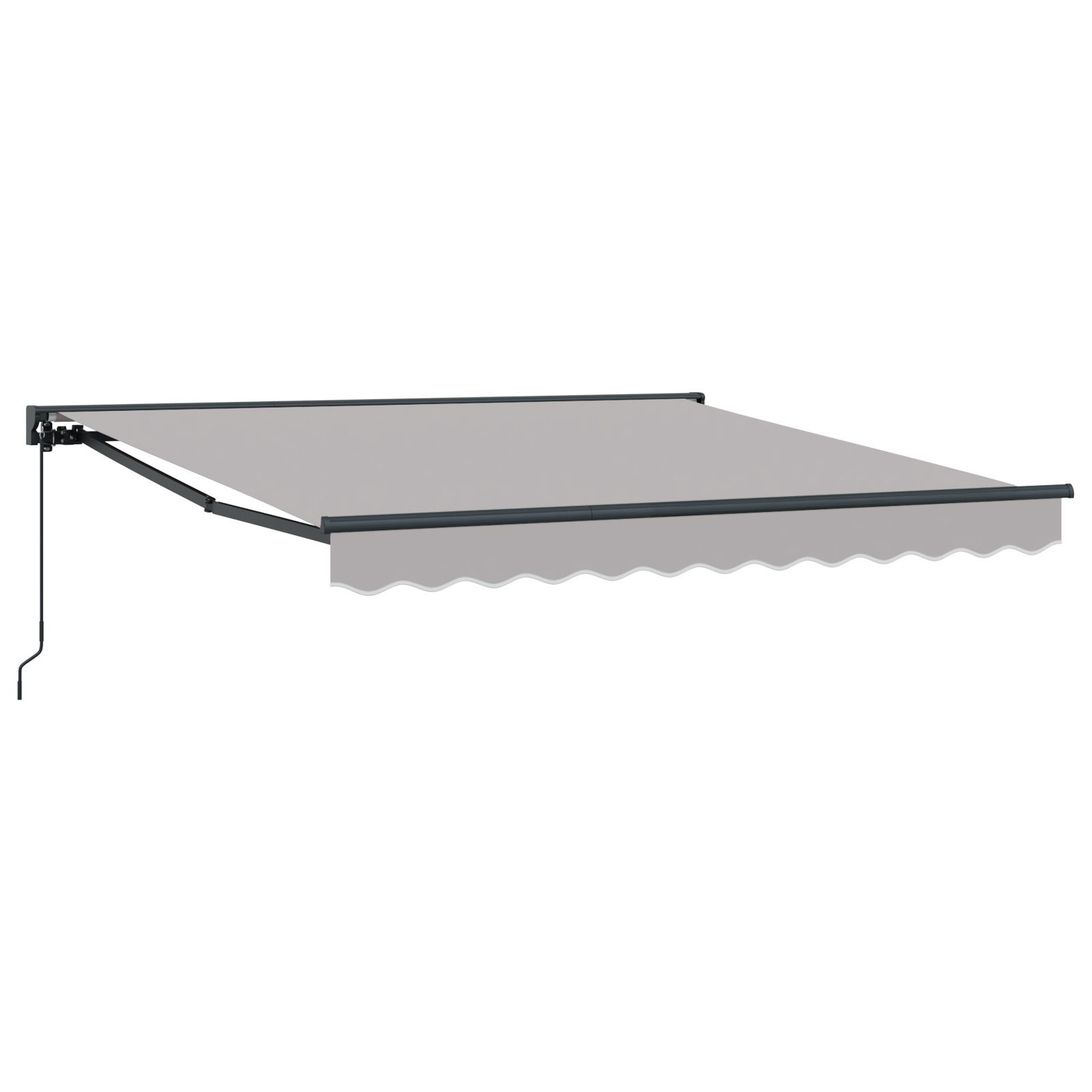 Utrækkelig Markise Lysegrå 350x250 Cm Stof - billede 2