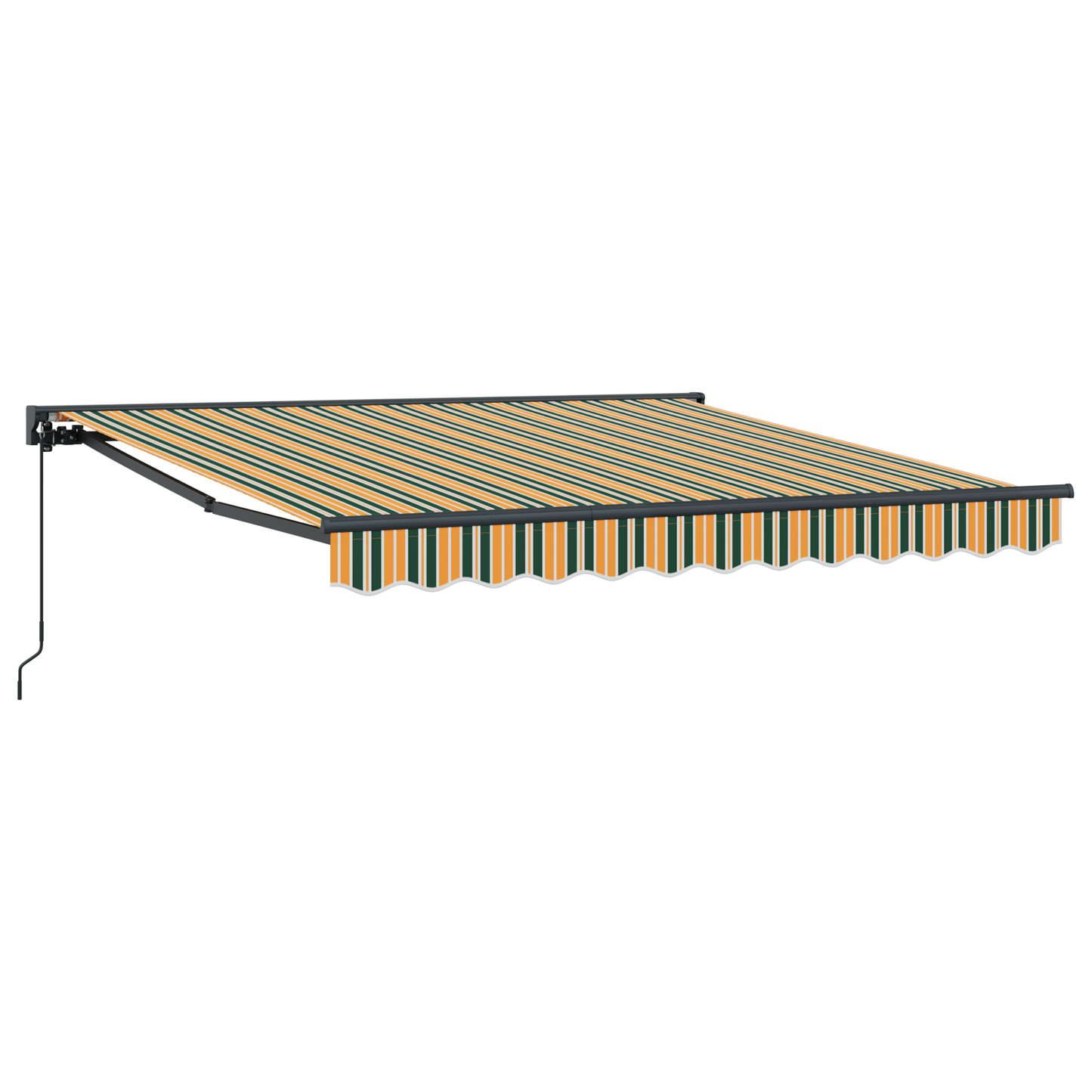 Utrækkelig Markise Grøn og Gul 350x250 Cm - billede 2