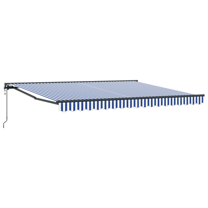 Utrækkelig Markise Blå og Hvid 400x300 Cm Polyester og Stål - billede 2