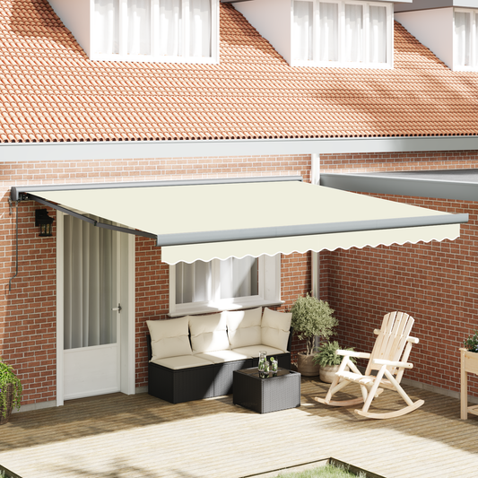 Automatisk Utrulbar Markise i Cremefarve 400x300 Cm - hovedbillede