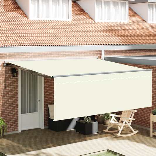 Utrækkelig Markise Beige 400 × 300 Cm Polyester - hovedbillede