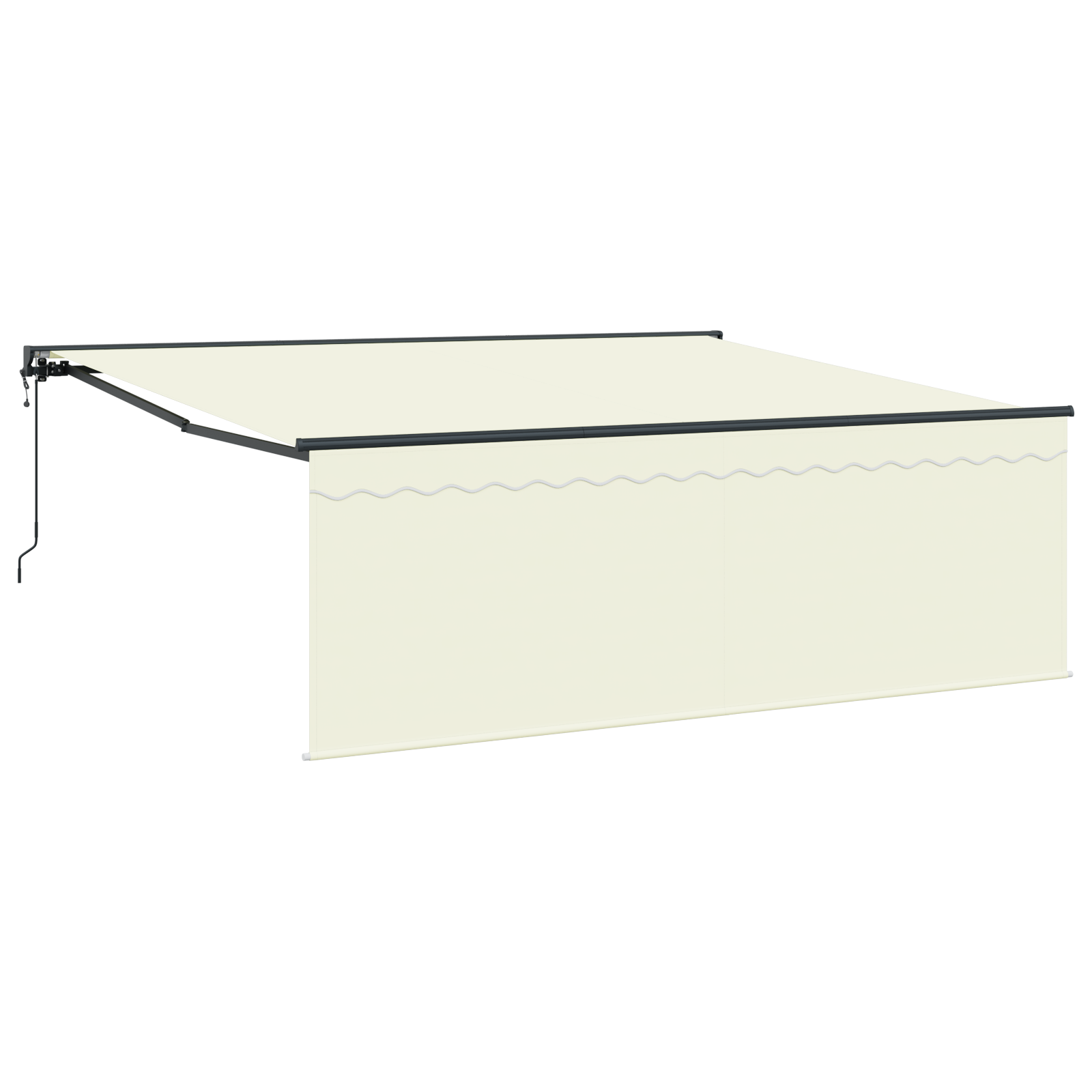 Utrækkelig Markise Creme 400 × 300 Cm Metal, Polyester - billede 2