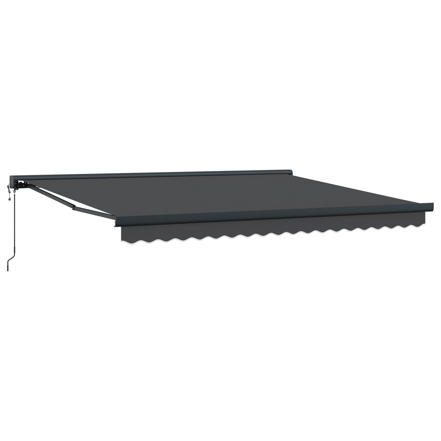 Automatisk Utrækkelig Markise Antracitgrå 400 X 300 Cm - billede 5