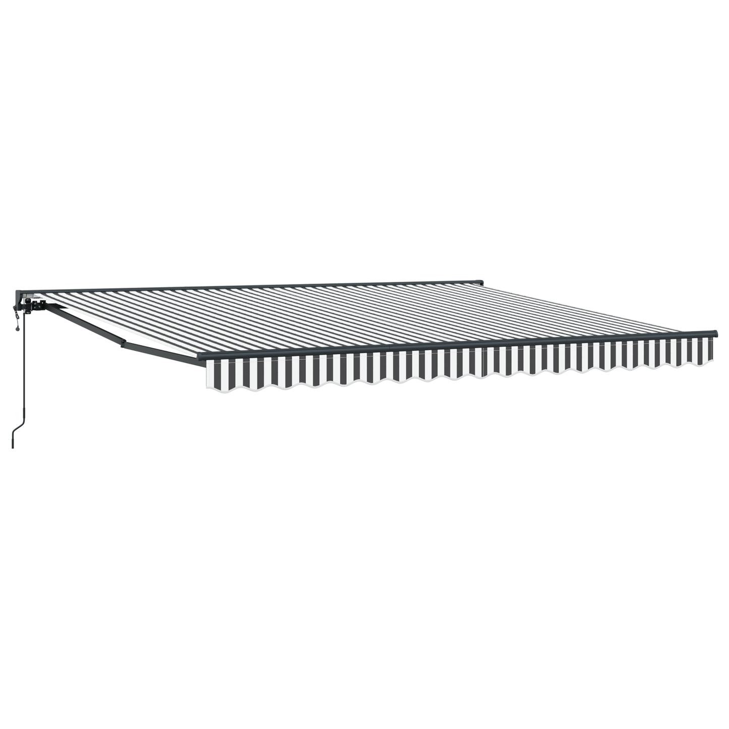 Utrækkelig Markise Anthracit og Hvid 400x300 Cm - billede 2