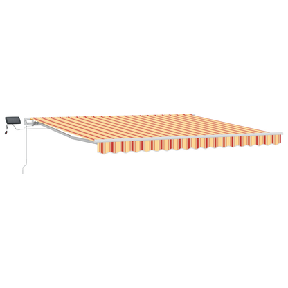 Manuel Utrækkelig Markise med Led i Gul og Orange, 400 X 300 Cm - billede 2