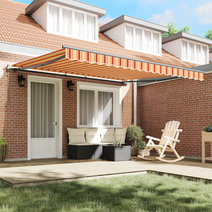 Automatisk Udtækkelig Markise Gul og Orange 400x300 Cm - billede 3