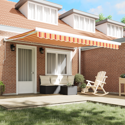 Automatisk Utrækkelig Markise i Gul og Orange 400x300 Cm - billede 3