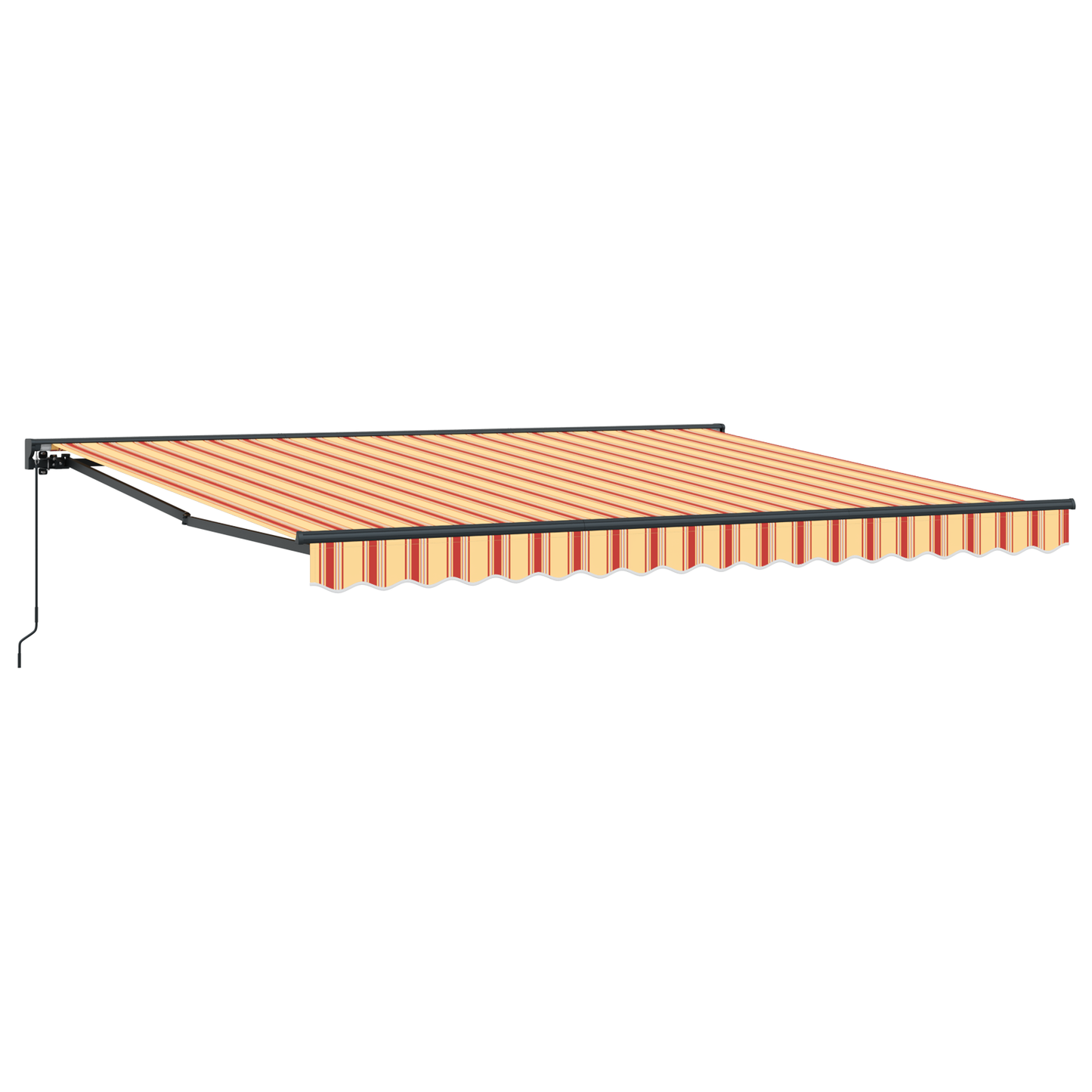 Utrækkelig Markise Gul og Orange 400x300 Cm Polyester Dug - billede 2
