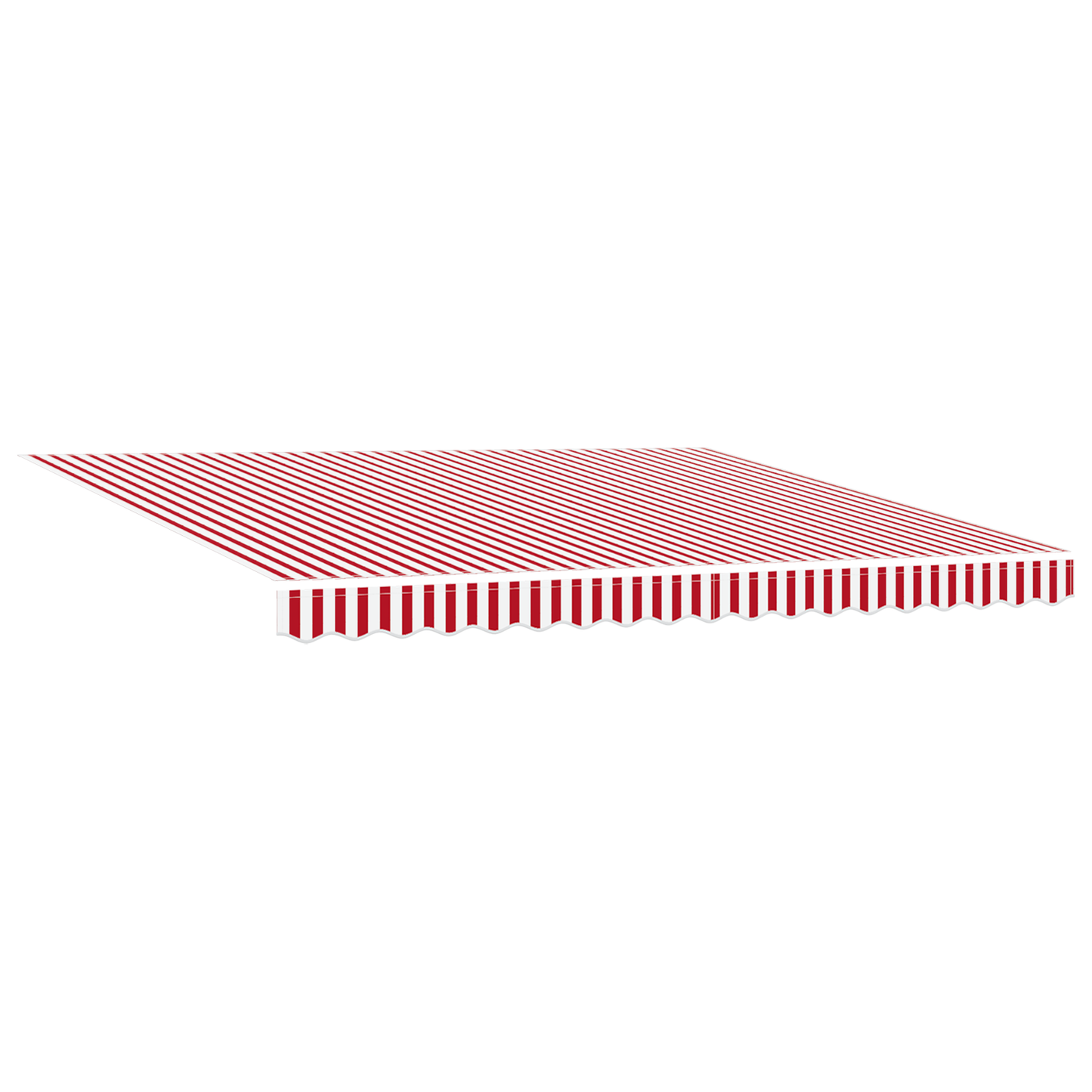 Automatisk Sammenrullelig Markise Rød og Hvid Stribe 400x300 Cm - billede 4