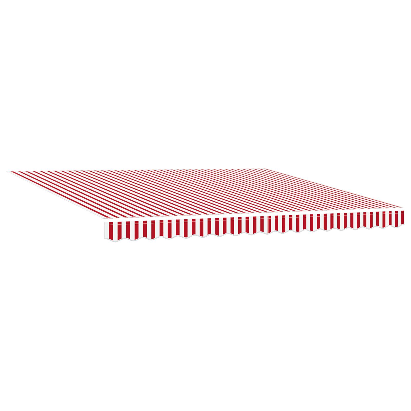 Automatisk Sammenrullelig Markise Rød og Hvid Stribe 400x300 Cm - billede 4