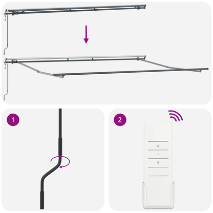Automatisk Udtækkelig Markise Flerfarvet Stribe 400x300 Cm - billede 9