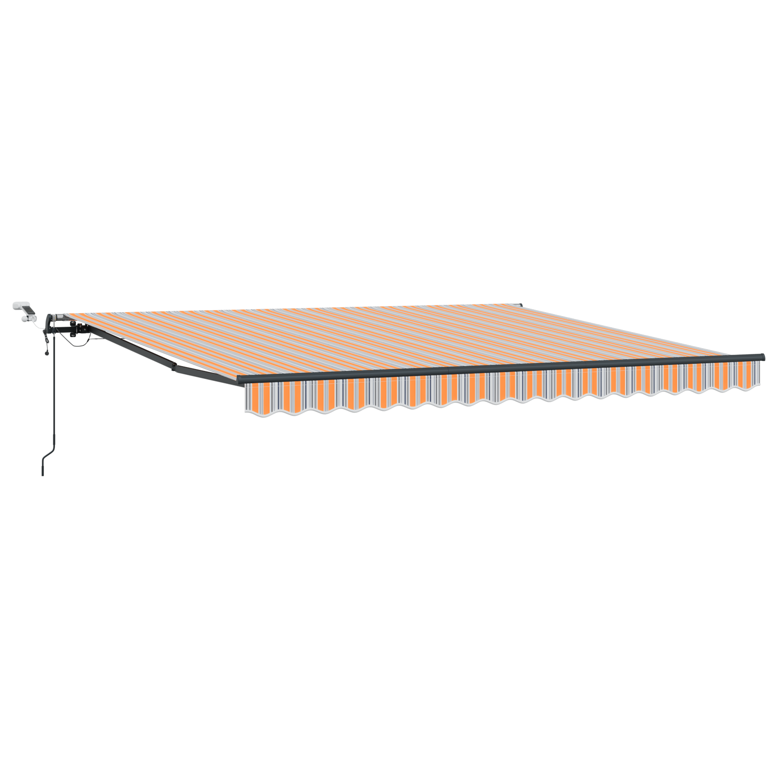 Automatisk Udtækkelig Markise med Led Flerfarvet Streg 400x300 Cm - billede 2