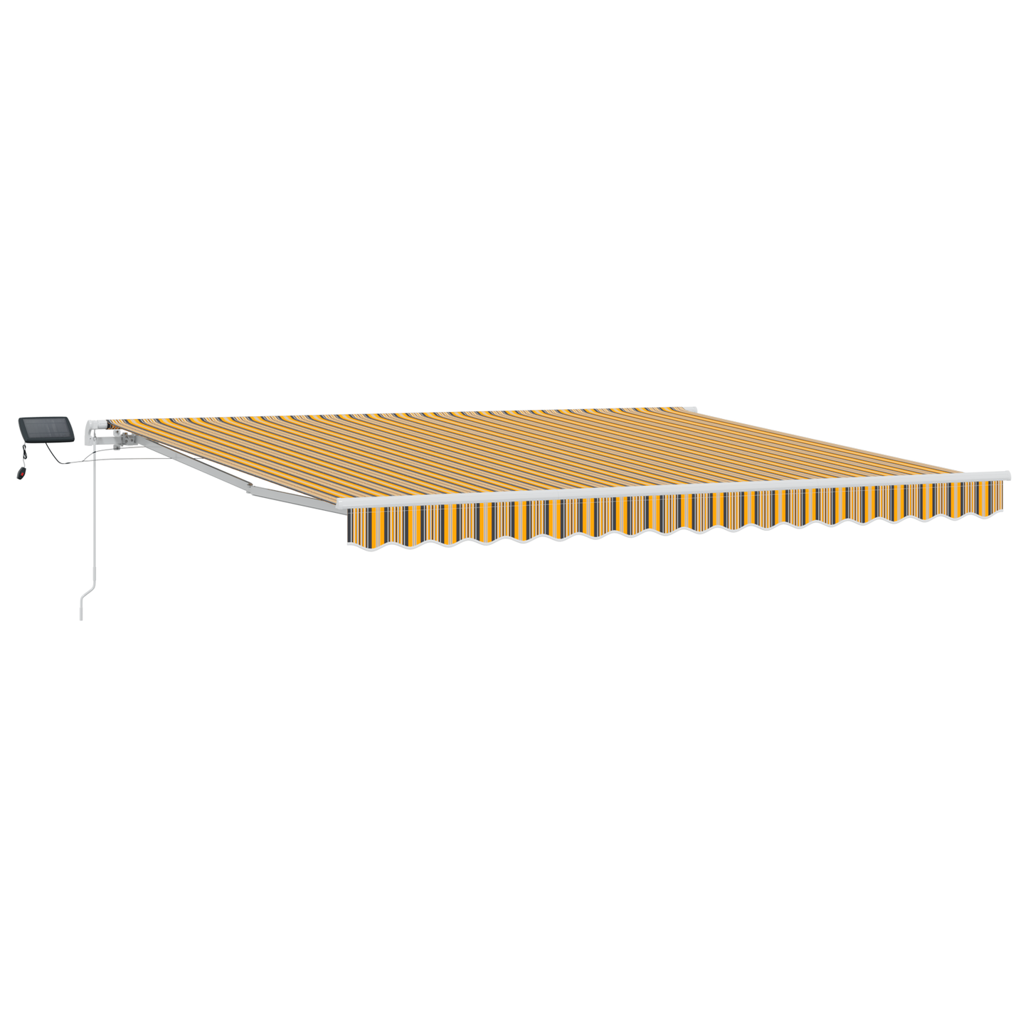 Manuel Utrækkelig Markise med Led, Multifarvet Stribe 400 X 300 Cm - billede 2