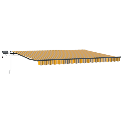 Manuel Udtækkelig Markise med Led Multifarvet Stribe 400x300 Cm - billede 4