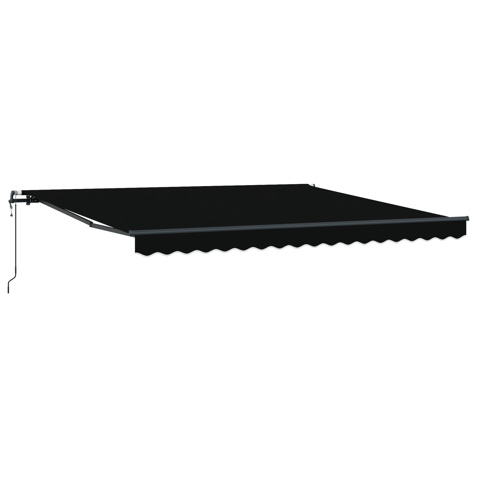 Automatisk Udtækkelig Markise Sort 400x300 Cm&&markise Udskiftningsstof til 4x3 M Ramme Sort - billede 5
