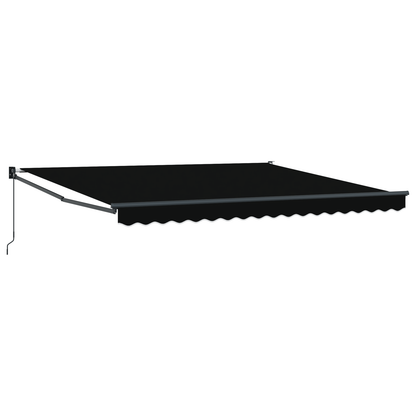 Manuel Udtækkelig Markise Sort 400x300 Cm&&markise Udskiftningsstof til 4x3 M Ramme Sort - billede 2