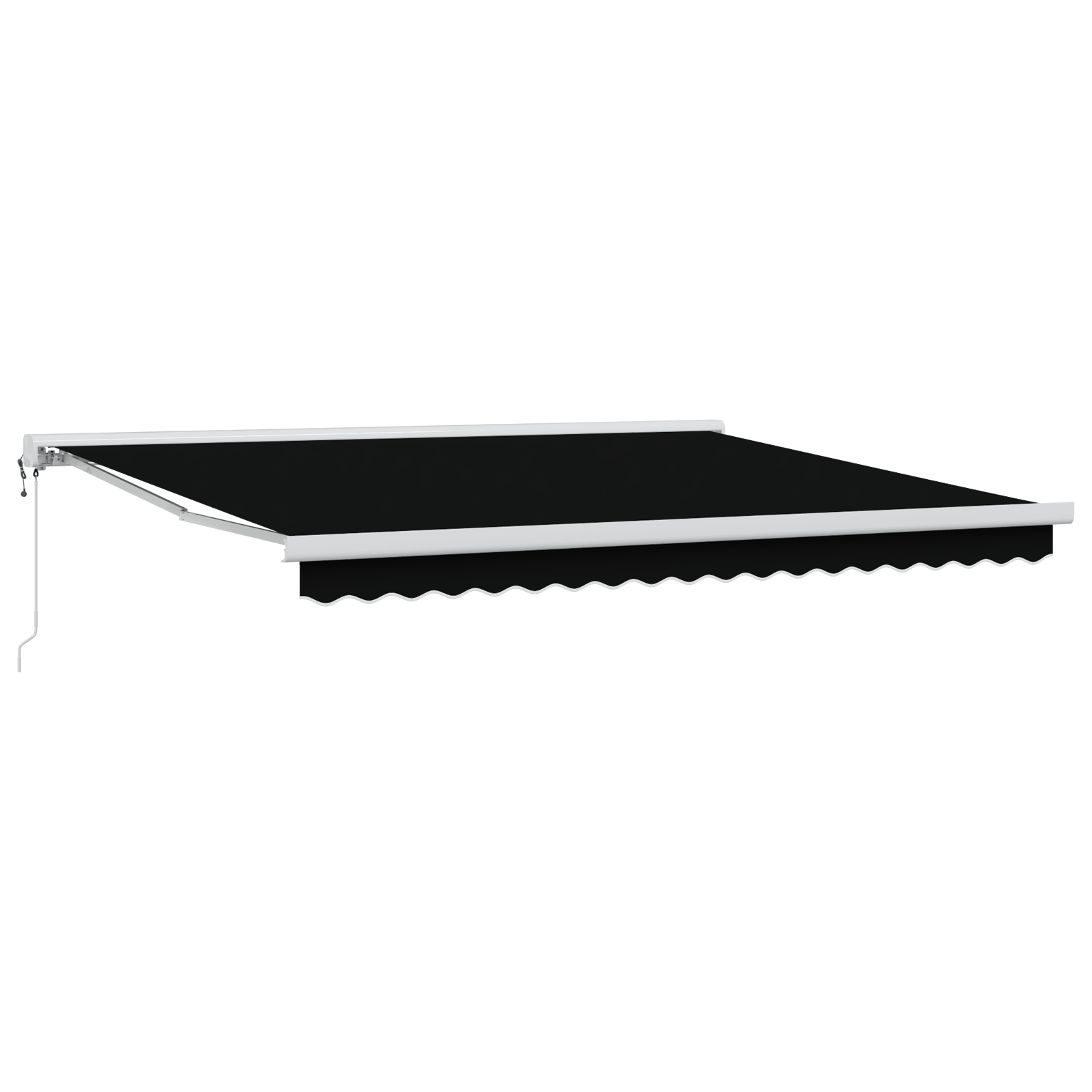 Automatisk Klapmarkise Sort 400x300 Cm&&markise Erstatningsstof til 4x3 M Ramme Sort - billede 2
