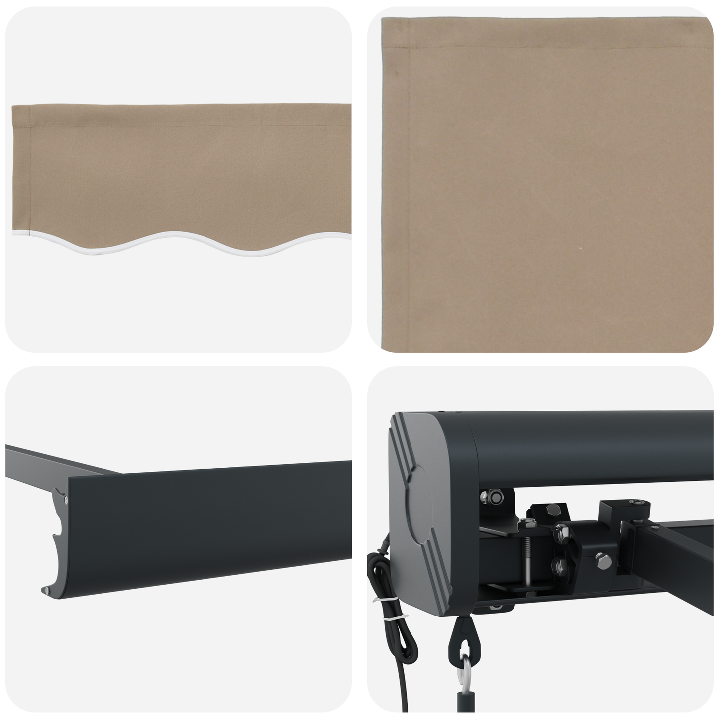 Automatisk Udsugende Markise i Beige 400 X 300 Cm - billede 8
