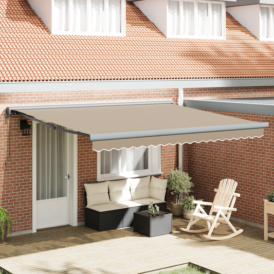 Automatisk Udsugende Markise i Beige 400 X 300 Cm - hovedbillede