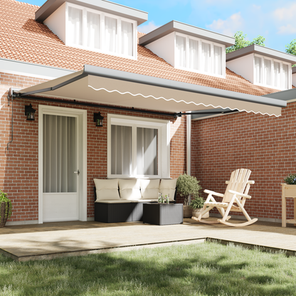 Automatisk Udsugende Markise i Beige 400 X 300 Cm - billede 3