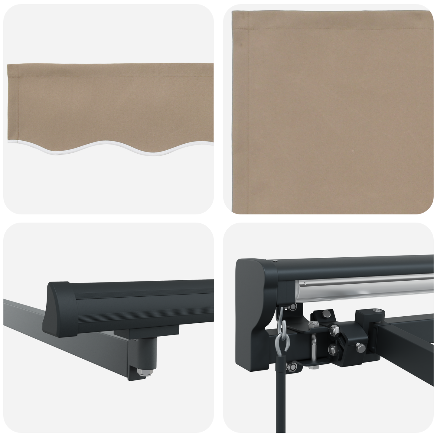 Utrækkelig Markise Beige 400x300 Cm - billede 8