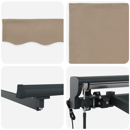 Utrækkelig Markise Beige 400x300 Cm - billede 8