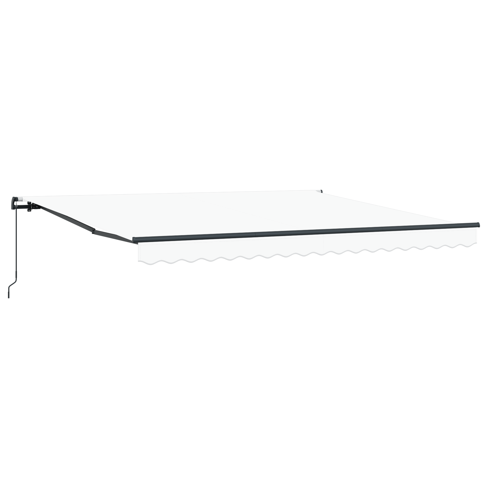 Manuel Utrækbar Markise Hvid 400x300 Cm - billede 5
