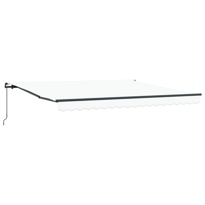 Manuel Utrækbar Markise Hvid 400x300 Cm - billede 5
