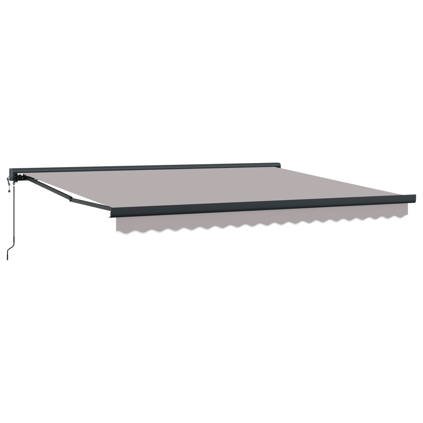 Automatisk Utrækbar Markise i Lys Grå 400x300 Cm - billede 5