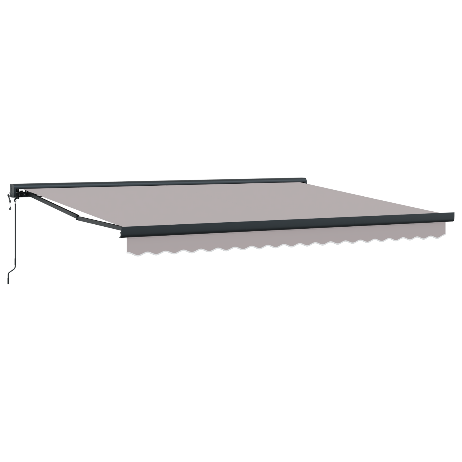 Automatisk Utrækbar Markise i Lys Grå 400x300 Cm - billede 5