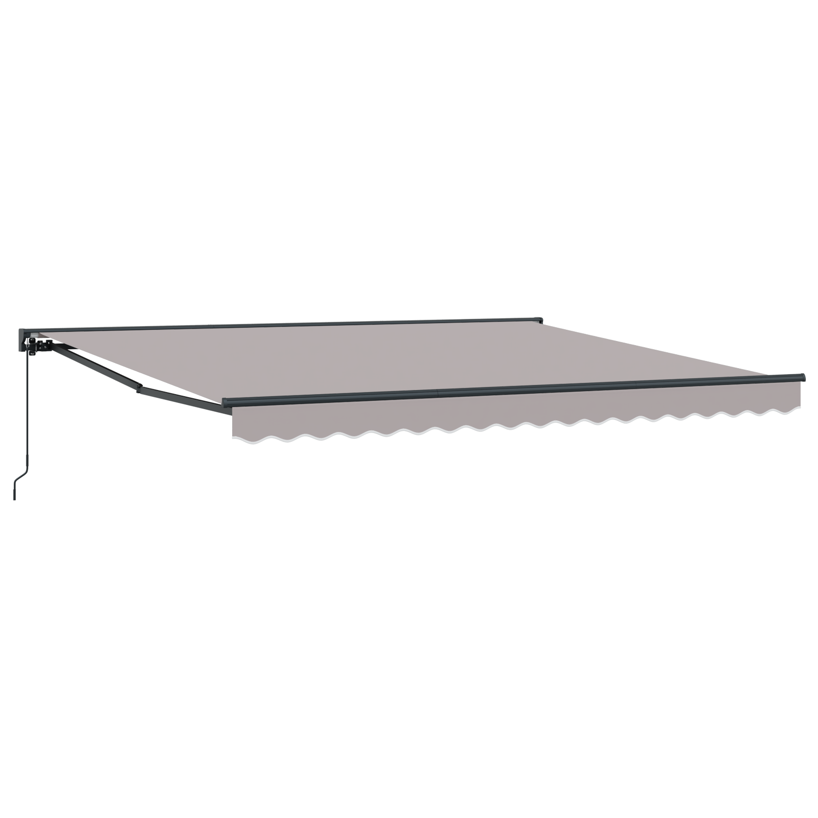 Utrækkelig Markise Lysegrå 400x300 Cm - billede 2