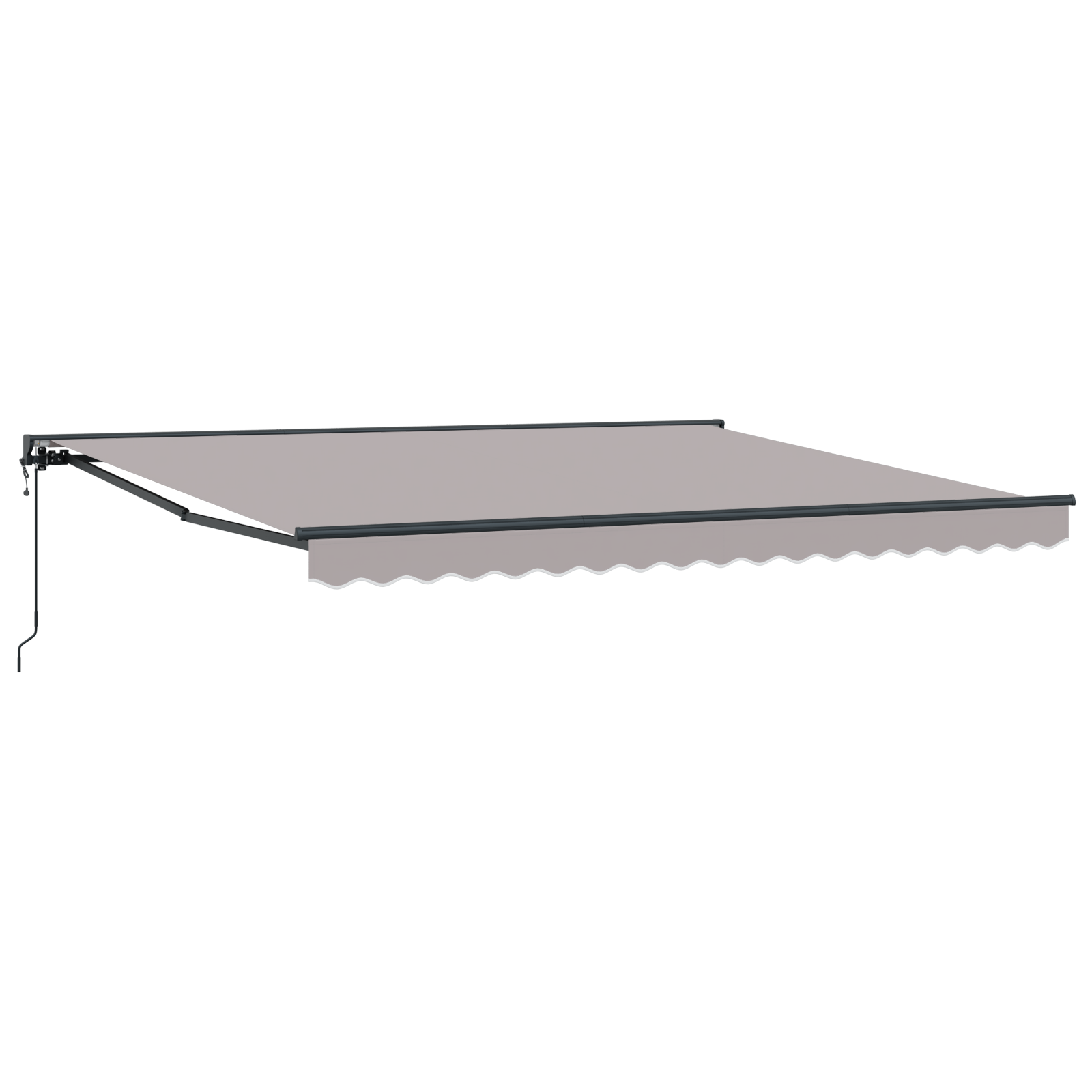 Utrækkelig Markise Lysegrå 400x300 Cm - billede 2