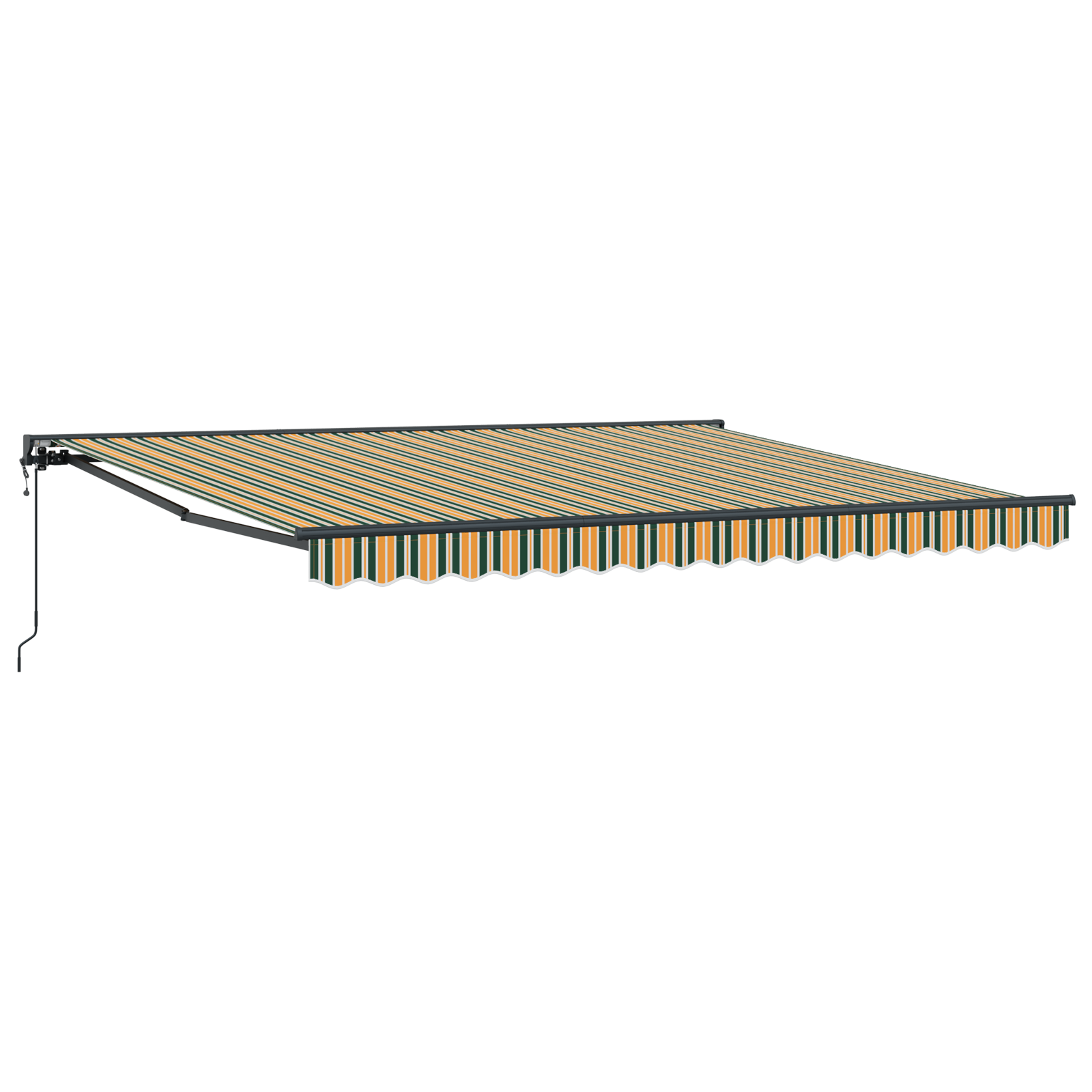 Utrækkelig Markise Grøn og Gul 400x300 Cm - billede 2