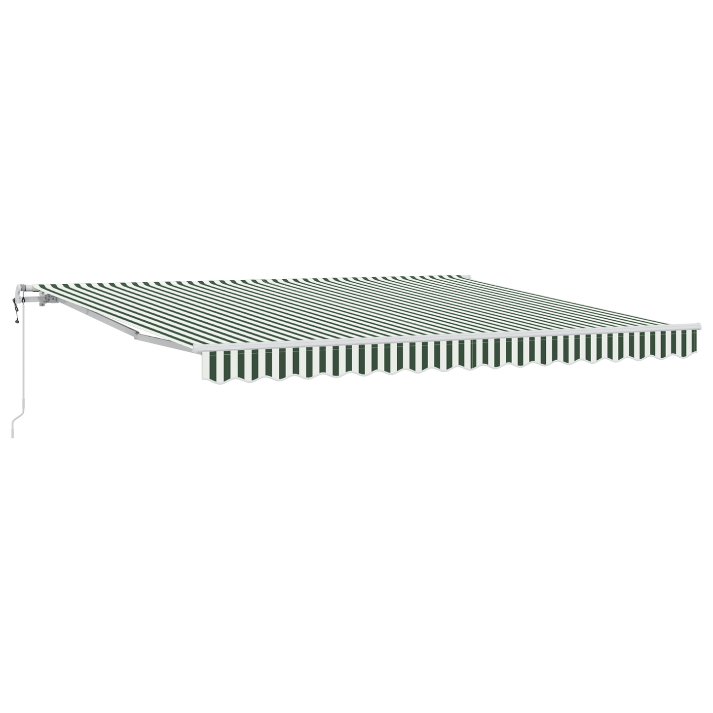 Automatiske Utrækkelige Markise Grøn og Hvid 400 X 300 Cm - billede 2